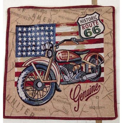 Immagine di CUSCINO ARREDO GOBELIN, 100% COTONE, 40X40 CM, FANTASIA AMERICA