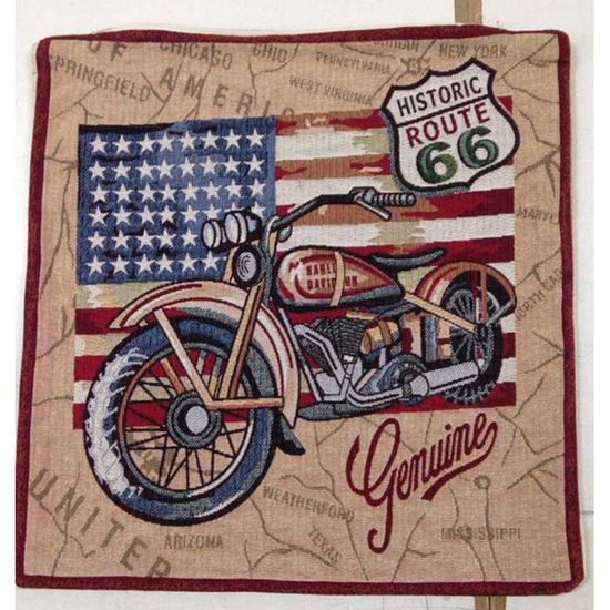 Immagine di CUSCINO ARREDO GOBELIN, 100% COTONE, 40X40 CM, FANTASIA AMERICA