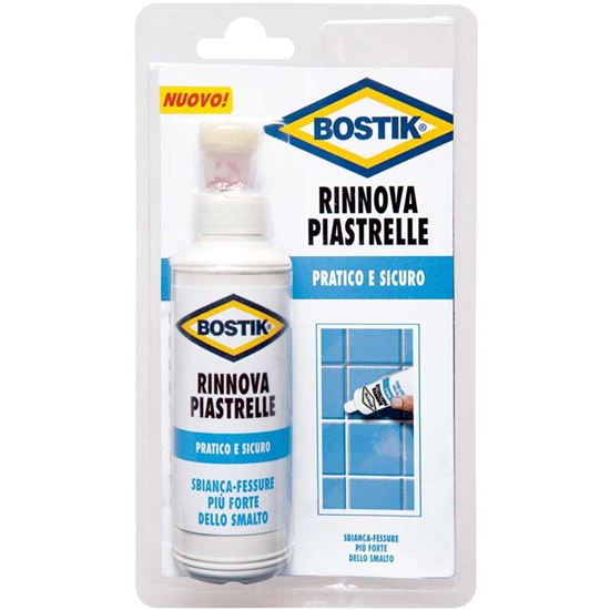 Immagine di SBIANCA FESSURE BOSTIK RINNOVA PIASTRELLE, CON PRATICO TAMPONE X APPLICAZIONI, LAVABILE, 110 ML
