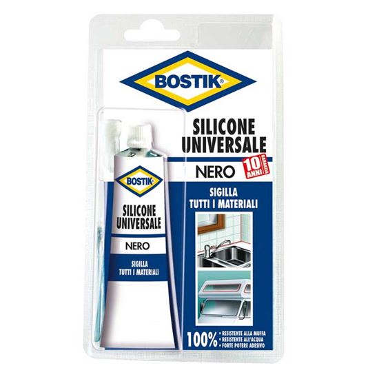 Immagine di BOSTIK, SILICONE UNIVERSALE NERO, 60 ML