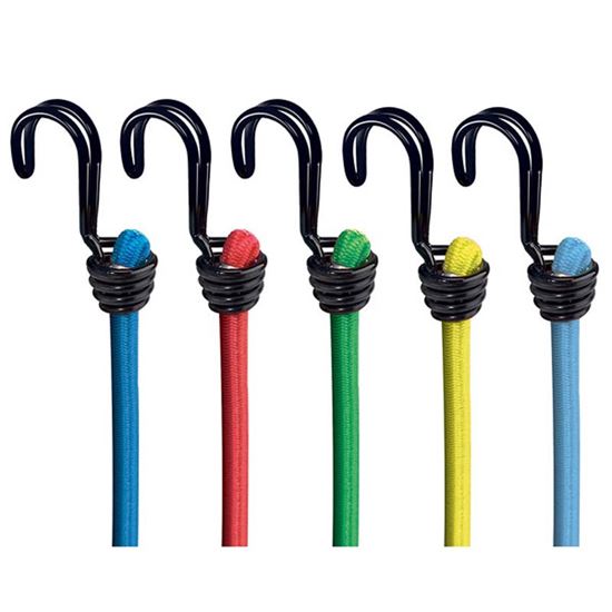 Immagine di CORDA ELASTICA FERMABAGAGLI, GANCIO INVERTITO DOPPIO FILO RESISTENTE FINO A 40 KG, 2 PEZZI, Ø MM 8X120 CM, COLORE BLU