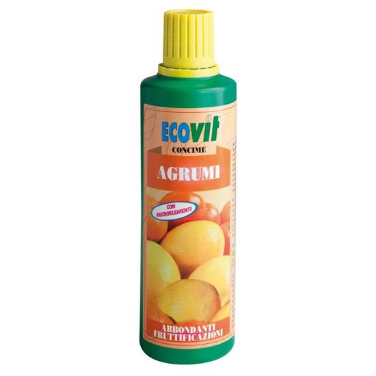 Immagine di CONCIME ECOVIT, LIQUIDO, PER AGRUMI, PER SODDISFARE AL MEGLIO LE ESIGENZE NUTRITIVE DI TUTTI GLI AGRUMI, 500 GR