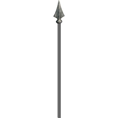 Immagine di PALETTO PER RECINZIONE, SEZIONE 14X14 MM, CON LANCIA, ALTEZZA 1000 MM