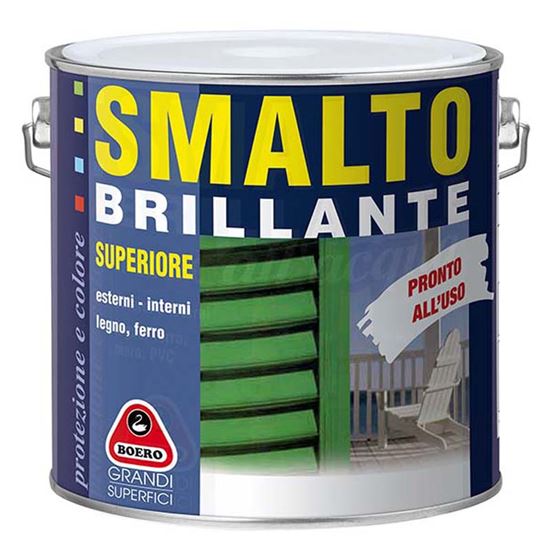 Immagine di SMALTO BRILLANTE BOERO, COLORE BIANCO, 2,5 LT
