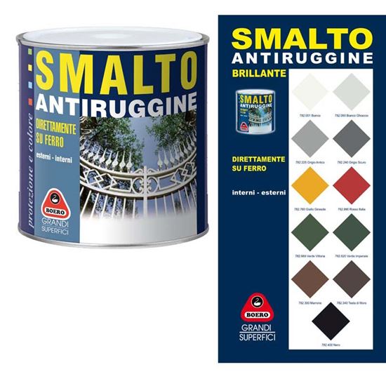 Immagine di SMALTO ANTIRUGGINE BOERO, 0,75 LT, COLORE BIANCO,BRILLANTE