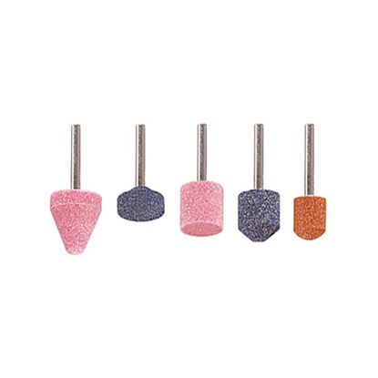 Immagine di MOLETTE IN OSSIDO DI ALLUMINIO, PER METALLI, VETRO E CERAMICA, GAMBO Ø 3 MM, 5 PEZZI ASSORTITI