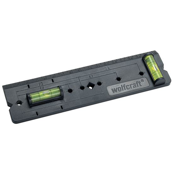 Immagine di SAGOMA PER PRESE DI CORRENTE, CON LIVELLE VERTICALE/ORIZZONTALE, PUNTI DI MARCATURA PER LE DISTANZE DI 51/71/91 MM