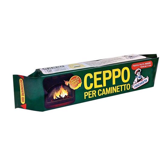 Immagine di CEPPO PER CAMINETTO, INODORE, SI ACCENDE DIRETTAMENTE L'INVOLUCRO, BRUCIA PER 2/3 H, 1,3 KG