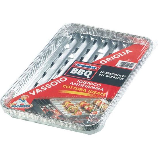 Immagine di VASSOIO GRIGLIA, IN ALLUMINIO, PER BARBECUE, 5 PEZZI