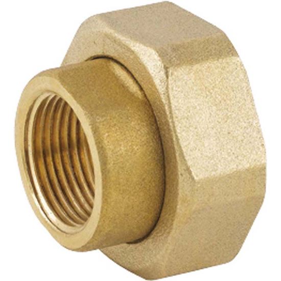 Immagine di RACCORDO FF, PER CIRCOLATORE, IN OTTONE GIALLO, 1"X1"1/2, 2 PEZZI