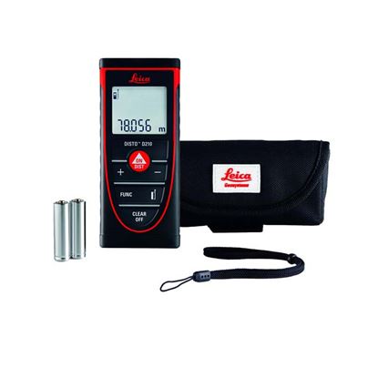 Immagine di MISURATORE LASER LEICA, DISTO D210, PORTATA DI MISURA FINO A 80 MT, IDEALE PER IL CALCOLO DI SUPERFICI, 3 FUNZIONI