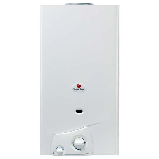 Immagine di SCALDABAGNO SAUNIER-DUVAL, OPALIA C11 E-A/1, CAMERA APERTA, ACCENSIONE A PILE, PORTATATA (AT 25°C) 11 LT/MIN, ALIM. GPL