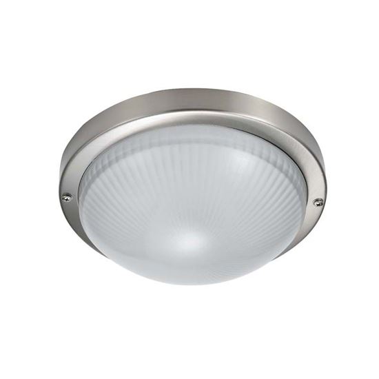 Immagine di PLAFONIERA TONDA, AD INCASSO, IN ACCIAIO INOX, E27-60 W, 25,6X20XH11,5 CM, COLORE BIANCO