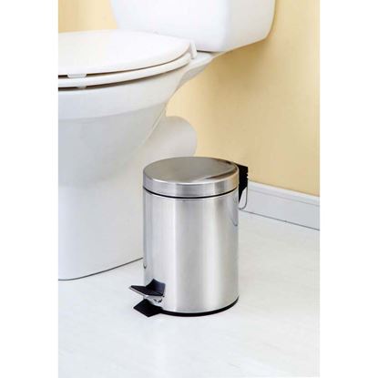 Immagine di PATTUMIERA 3 L CON PEDALE IN ACCIAIO CROMATO, CM 17XH.26,5