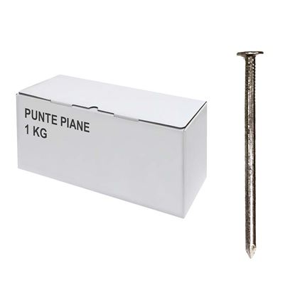 Immagine di PUNTE PIANE, SCATOLA TRASPARENTE, 1 KG, 16X60 MM