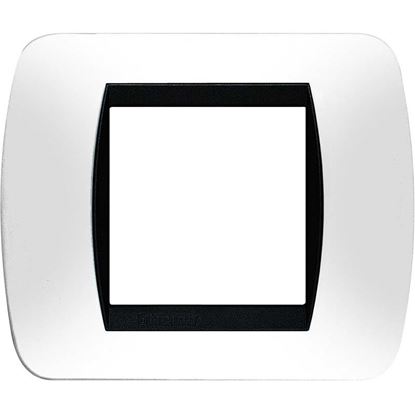 Immagine di PLACCA 2 POSTI, PLASTICA, LIVING INT., ACCIAIO