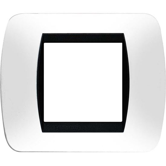 Immagine di PLACCA 2 POSTI, PLASTICA, LIVING INT., ACCIAIO