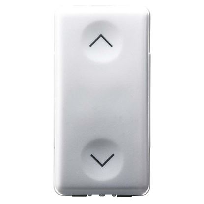 Immagine di PULSANTE DOPPIO INTERBLOCCATO GEWISS, SYSTEM, 1P, 10 A, COLORE BIANCO