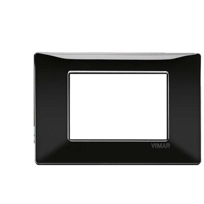 Immagine di PLACCA 3 MODULI, PLANA, COLORE NERO