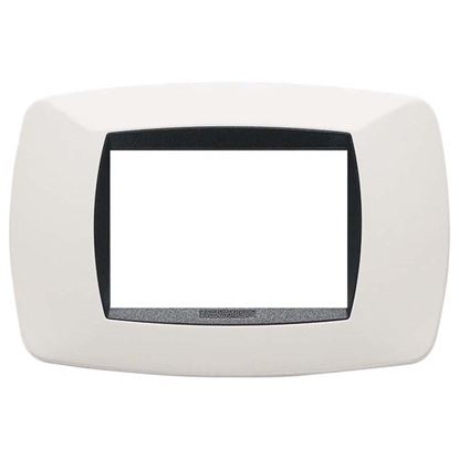 Immagine di PLACCA MODO, 3 MODULI, IN TECNOPOLIMERO, COLORE BIANCO