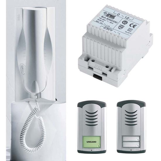 Immagine di KIT CITOFONICO MONOFAMILIARE, ATLANTICO, CON PULSANTIERA ESTERNA MODELLO SMYLE