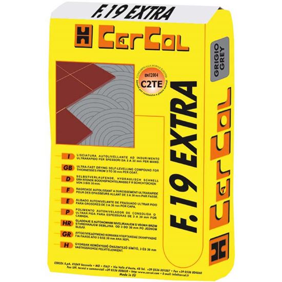 Immagine di COLLA, F19, SCIVOLAMENTO VERTICALE NULLO, 5 KG, COLORE GRIGIO