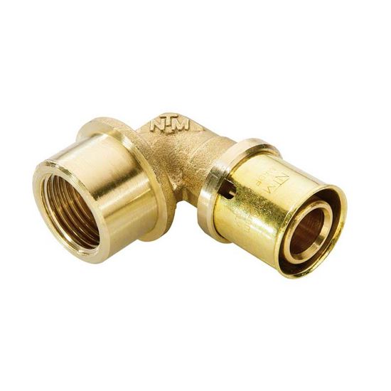 Immagine di RACCORDO A PRESSARE FIT, GOMITO FEMMINA, Ø16X1/2, GAS