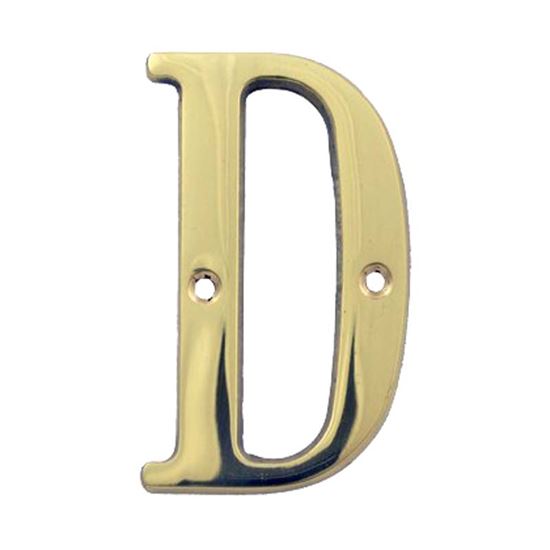 Immagine di LETTERA CIVICA, IN OTTONE LUCIDO, H 7,62 CM, D