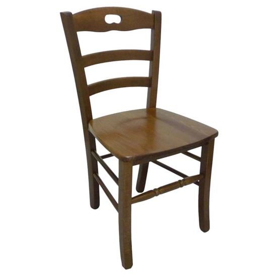 Immagine di SEDIA PAESANA, SEDUTA IN MASSELLO, COLORE NOCE