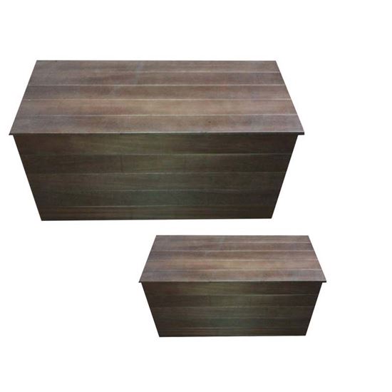 Immagine di 2 CASSAPANCHE IN LEGNO, COLORE NOCE, 1 MISURA P33XL76XH34 CM E 2 MISURA P40XL84XH41 CM