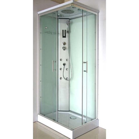Immagine di CABINA IDRO MANU 70X90X215 CM ALLUMINIO GRIGIO SAT