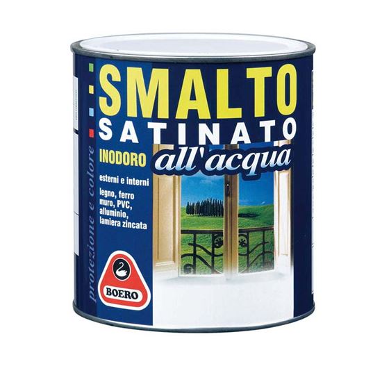 Immagine di SMALTO SATINATO ALL'ACQUA, HACCP, INODORE, FACILE APPLICAZIONE, PER INTERNO ED ESTERNO, RAPIDA ESSICAZIONE, 750 ML