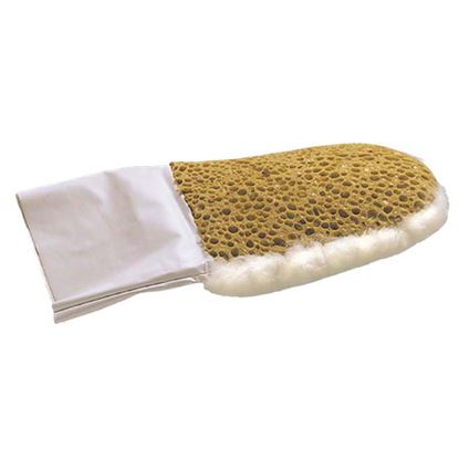 Immagine di GUANTO SPUGNA/FIBRA ACRILICA, EFFETTO NIDO D'APE/PIUMA