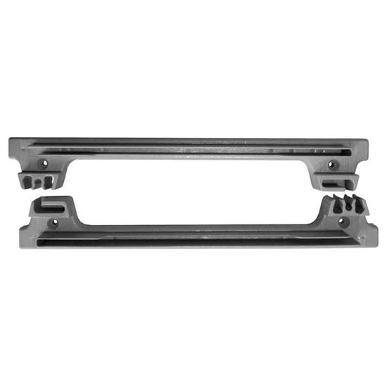 Immagine di COPPIA DI SUPPORTI, IN PLASTICA,  PER FISSAGGIO GRIGLIE SCOLAPIATTI, CON PREDISPOSIZIONE PER VASCHETTA RACCOGLIGOCCE