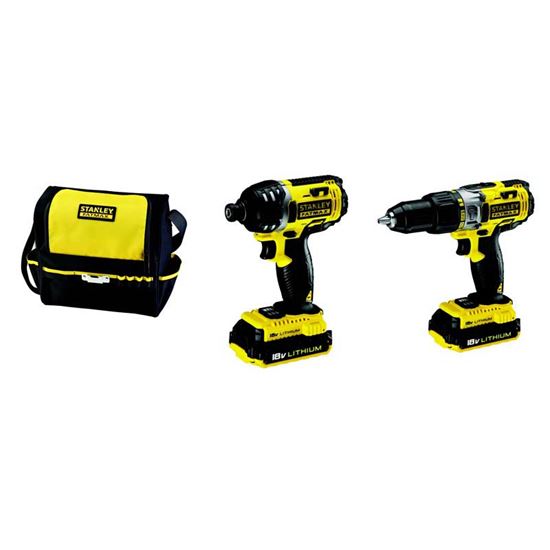 Immagine di KIT TRAPANO AVVITATORE PERCUSSIONE E AVVITATORE IMPULSI FATMAX 18 V