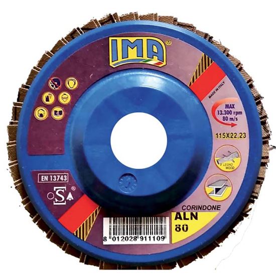 Immagine di DISCO LAMELLARE ABRASIVO PER METALLO, CORIDONE, Ø115 MM, GRANA 80