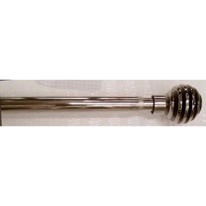 Immagine di BASTONE TENDA, TECNO ESTENDIBILE, Ø 16/19 MM, 120/210 CM, COLORE ACCIAIO LUCIDO