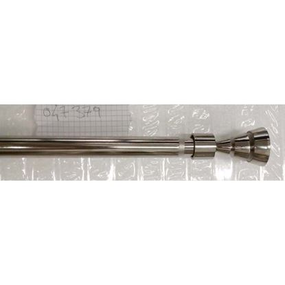 Immagine di BASTONE TENDA, ZEUS ESTENDIBILE, Ø 16/19 MM, 120/210 CM, COLORE ACCIAIO LUCIDO