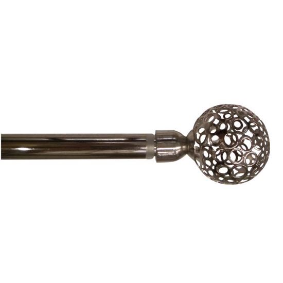 Immagine di BASTONE TENDA, LUNAR EKO ESTENDIBILE, Ø 16/19 MM, 120/210 CM, COLORE ACCIAIO LUCIDO