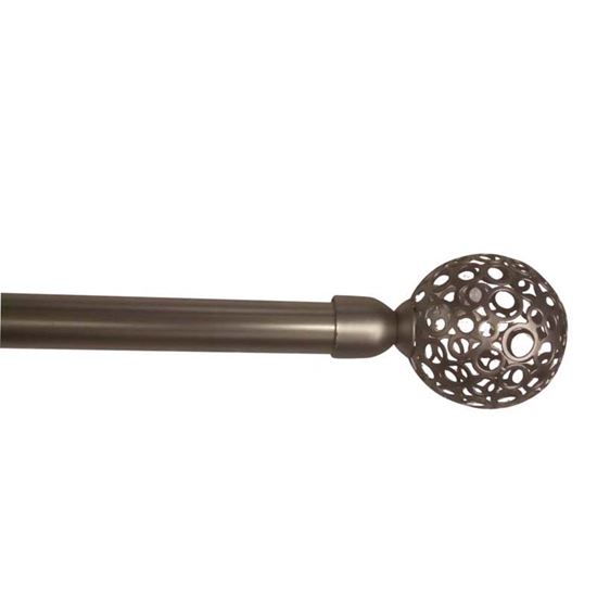 Immagine di BASTONE TENDA, LUNAR EKO ESTENDIBILE, Ø 16/19 MM, 120/210 CM, COLORE ACCIAIO SATINATO