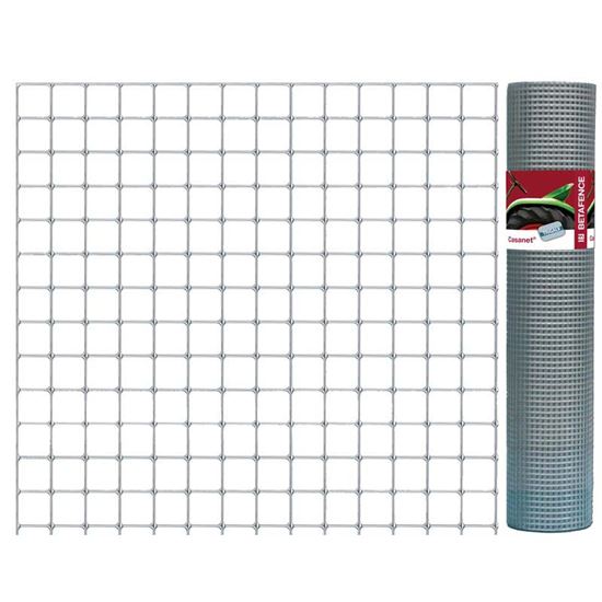Immagine di RETE ZINCATA PLASTICATA, PRIMA DELLA SALDATURA, PER USO GIARDINAGGIO, MAGLIA 12,7X12,7 MM, ROTOLO 25 MT, H 100 CM