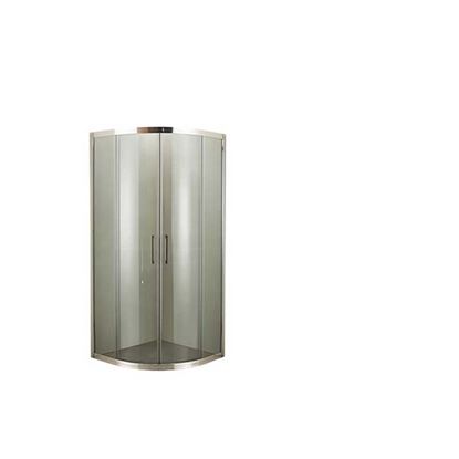Immagine di BOX DOCCIA GIULIA, SEMICIRCOLARE, PROFILO CROMO LUCIDO, CRISTALLO FUMÈ, SPESSORE 4 MM, MANIGLIA CROMATA, 80X80X185 CM