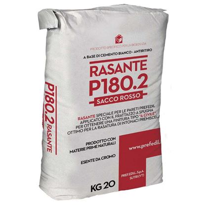 Immagine di RASANTE P180.2, A BASE DI CEMENTO BIANCO, PER LE FINITURE DELLE PARETI, SACCO DA 20 KG