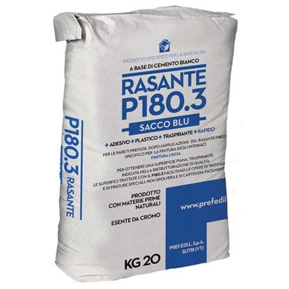 Immagine di RASANTE P180.3, A BASE DI CEMENTO BIANCO, PRESA RAPIDA, FINITURA LISCIA, SACCO DA 20 KG