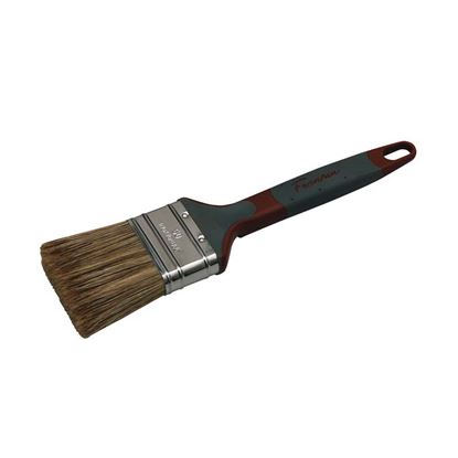 Immagine di PENNELLO PROFESSIONALE PIATTO MANICO SOFT TOUCH PER LEGNO, GHIERA INOX, FIBRA FILLPRO, 50 MM