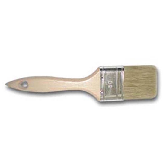 Immagine di PENNELLO PIATTO MANICO LEGNO, SETOLA BIONDA MISTA, 60 MM