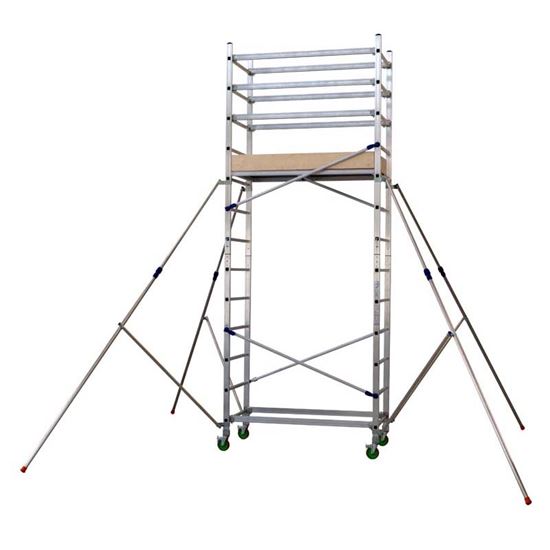 Immagine di TRABATTELLO FACAL,  ALTO 410, IN ALLUMINIO, ALTEZZA PIANO DI LAVORO REGOLABILE