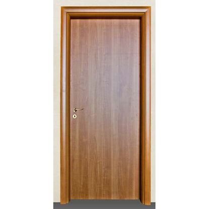 Immagine di PORTA MARA NOCE CHIARO BATTENTE, REVERSIBILE, TELAIO PIATTO, ACCESSORI OLV, 88X214 CM