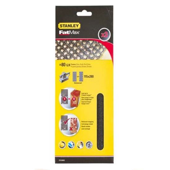 Immagine di 3 FOGLI ABRASIVI VELCRO, GRANA 80