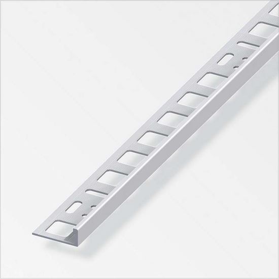 Immagine di PROFILO DI RIFINITURA, ALLUMINIO ARGENTO, 2,5 MT, 12,5X21 MM